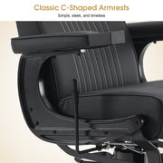 Barber Chair 8334 & Anti-Fatigue Mat 0085 Set - Hydraulic Reclining Barber Chair with Ergonomic Comfort Mat, Ideal for Barbers & Stylist