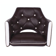 ITALICA Salon Styling Chair Brown + Beige AGS Beauty