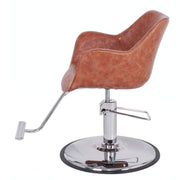 SAN FRANCISCO Salon Styling Chair Caramel Brown AGS Beauty