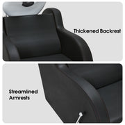 BarberPub Shampoo Bowl and Chair Set, Adjustable Ceramic Bowl and Chair for Salon 9312
