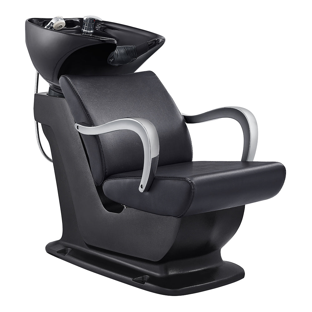 Beckman Shampoo Backwash Unit with Adjustable Seat Black DIR