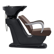 Beckman Shampoo Backwash Unit with Adjustable Seat Brown DIR