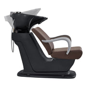 Beckman Shampoo Backwash Unit with Adjustable Seat Brown DIR