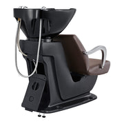 Beckman Shampoo Backwash Unit with Adjustable Seat Brown DIR
