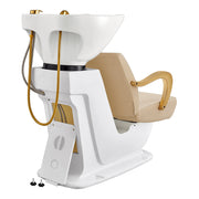 Beckman Gold Salon Shampoo Unit with Adjustable Seat Beige DIR
