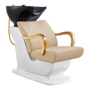 Beckman Gold Salon Shampoo Unit with Adjustable Seat Beige DIR