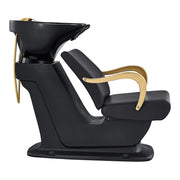 Beckman Gold Salon Shampoo Unit with Adjustable Seat Black DIR