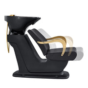 Beckman Gold Salon Shampoo Unit with Adjustable Seat Black DIR