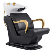 Beckman Gold Salon Shampoo Unit with Adjustable Seat Black DIR