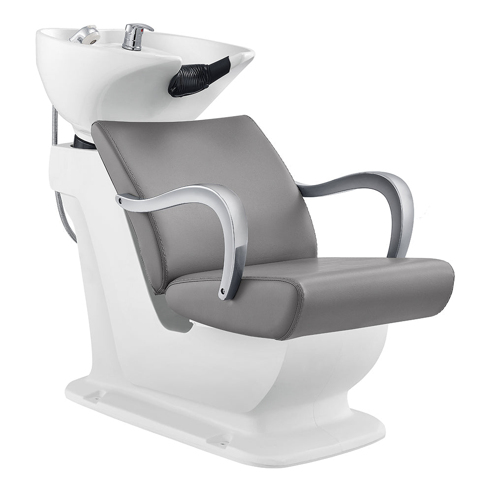 Beckman Shampoo Backwash Unit with Adjustable Seat Grey DIR