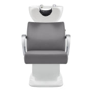 Beckman Shampoo Backwash Unit with Adjustable Seat Grey DIR