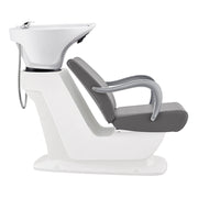 Beckman Shampoo Backwash Unit with Adjustable Seat Grey DIR