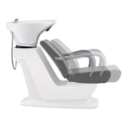 Beckman Shampoo Backwash Unit with Adjustable Seat Grey DIR