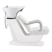 Beckman Shampoo Backwash Unit with Adjustable Seat White DIR