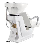 Beckman Shampoo Backwash Unit with Adjustable Seat White DIR