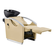 Bella V Reclining Massage Salon Backwash Chairs Beige DIR