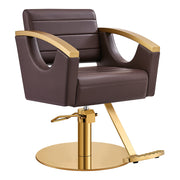 Bello Gold Classic Salon Chair Brown DIR