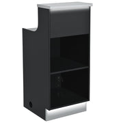 Janus LED Lighted Retail Display Cabinet Black & Silver DIR