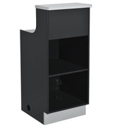 Janus LED Lighted Retail Display Cabinet Black & Silver DIR