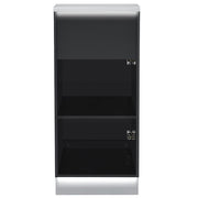 Janus LED Lighted Retail Display Cabinet Black & Silver DIR