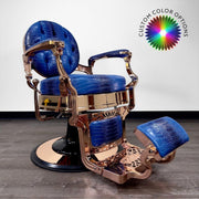Custom Truman Barber Chair: Crocodile