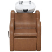 BarberPub Shampoo Bowl and Chair Set, Adjustable Ceramic Bowl and Chair for Salon 9312