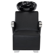 BarberPub Ceramic Bowl Backwash Shampoo Chair, Hair Washing Salon Station 9102