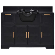 Barber Shampoo Storage Station, Hair Salon Shampoo Equipment with Backwash Sink & Cabinet 7137