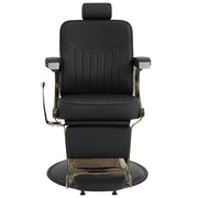 BarberPub Vintage Barber Chair Reclining Salon Chair with Headrest & Footrest 2905