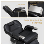 BarberPub Reclining Barber Chair, All Purpose Hydraulic Chair with Headrest 2688