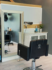 CANON Reclining Salon Styling Chair Black AGS Beauty