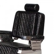 CONSTANTINE Barber Chair Patent Black Crocodile AGS Beauty