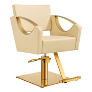 Creativita Gold Salon Styling Chair Beige DIR