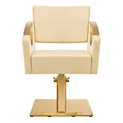 Creativita Gold Salon Styling Chair Beige DIR