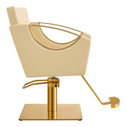 Creativita Gold Salon Styling Chair Beige DIR