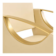 Creativita Gold Salon Styling Chair Beige DIR