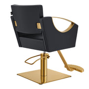 Creativita Gold Salon Styling Chair Black DIR