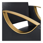 Creativita Gold Salon Styling Chair Black DIR