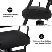 BarberPub All Purpose Barber Chair With Headrest, Reclining Swivel Salon Chair 9453