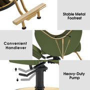 BarberPub Barber Chair for Hair Stylist, All Purpose Reclining Salon Hair Chair 9578