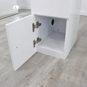 Double Diamond White Manicure Table