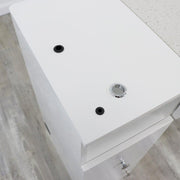 Double Diamond White Manicure Table