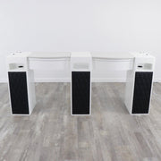 Double Diamond White Manicure Table