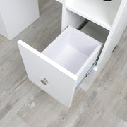 Double Diamond White Manicure Table