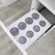 Double Diamond White Manicure Table