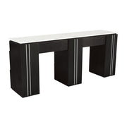 Double Manicure Table Black Whale Spa