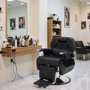 BarberPub Reclining Barber Chair, All Purpose Hydraulic Chair with Headrest 2688