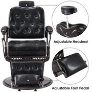BarberPub All Purpose Barber Chair, Vintage Reclining Hydraulic Hair Salon Chair 9218