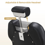 BarberPub Reclining Barber Chair, All Purpose Hydraulic Chair with Headrest 2688