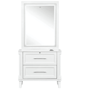 Fairview LED Lighted Styling Station Aged White DIR